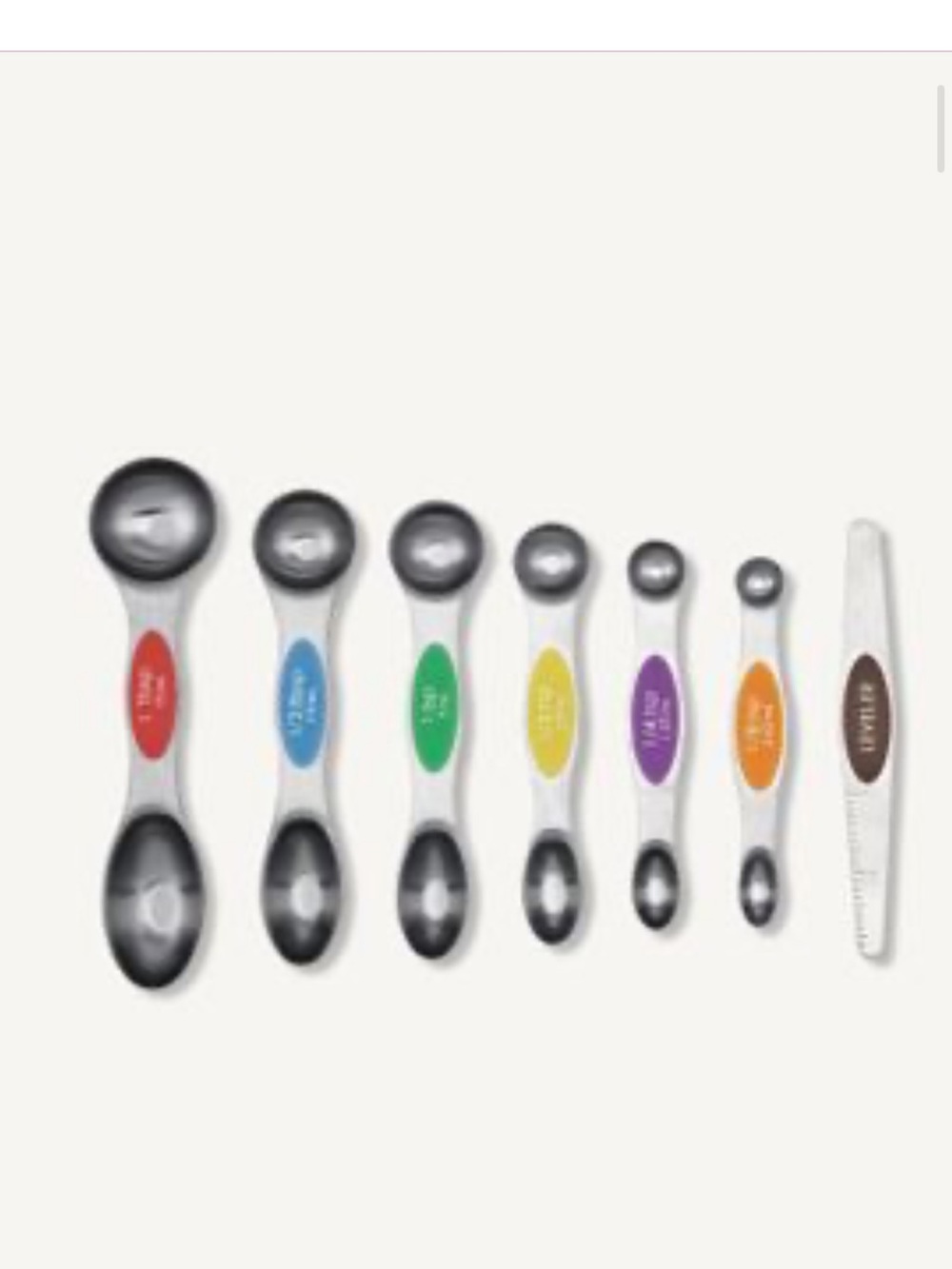 Color-Coded Dual-Ended Measuring Spoons Set